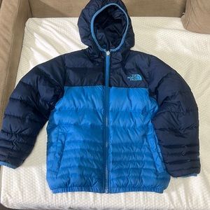 North face reversible down jacket